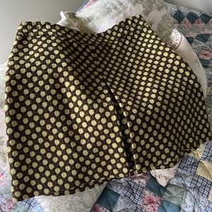 Boden Wool A-line, Above-Knee Skirt, Brown and Green, UK size 12R